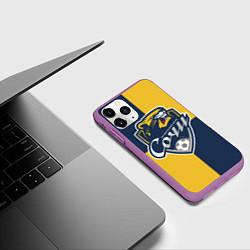 Чехол iPhone 11 Pro матовый Футбольный клуб Сочи, цвет: 3D-фиолетовый — фото 2
