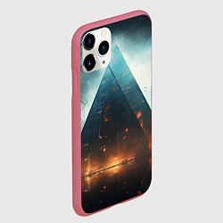 Чехол iPhone 11 Pro матовый Кибергород, цвет: 3D-малиновый — фото 2