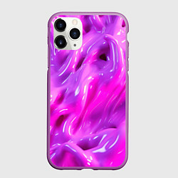 Чехол iPhone 11 Pro матовый Розовая слизь