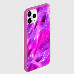 Чехол iPhone 11 Pro матовый Розовая слизь, цвет: 3D-фиолетовый — фото 2