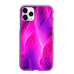 Чехол iPhone 11 Pro матовый Pink abstract texture, цвет: 3D-фиолетовый