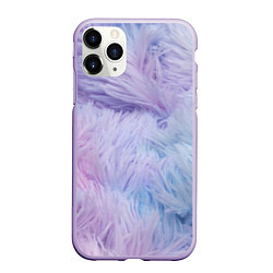 Чехол iPhone 11 Pro матовый Розово-голубая шерсть, цвет: 3D-светло-сиреневый