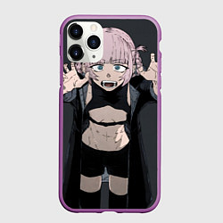 Чехол iPhone 11 Pro матовый Yofukashi no Uta Надзуна Нанакуса, цвет: 3D-фиолетовый
