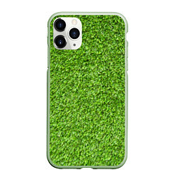 Чехол iPhone 11 Pro матовый Зелёный газон, цвет: 3D-салатовый