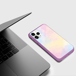 Чехол iPhone 11 Pro матовый Tie dye из сериала убийства в одном здании, цвет: 3D-фиолетовый — фото 2