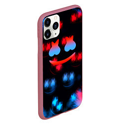 Чехол iPhone 11 Pro матовый Marshmello skibidi dob dob, цвет: 3D-малиновый — фото 2