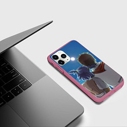 Чехол iPhone 11 Pro матовый Бесконечное лето Лена Семён, цвет: 3D-малиновый — фото 2