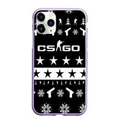 Чехол iPhone 11 Pro матовый Counter strike winter is coming, цвет: 3D-светло-сиреневый