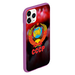 Чехол iPhone 11 Pro матовый Патриот ссср, цвет: 3D-фиолетовый — фото 2