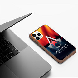 Чехол iPhone 11 Pro матовый Assassins Creed ussr, цвет: 3D-коричневый — фото 2