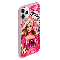 Чехол iPhone 11 Pro матовый Барби в стиле поп арт, цвет: 3D-розовый — фото 2