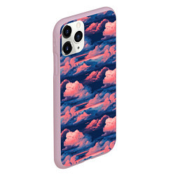 Чехол iPhone 11 Pro матовый Волшебные сине розовые облока, цвет: 3D-розовый — фото 2
