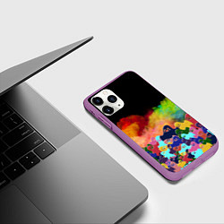 Чехол iPhone 11 Pro матовый Приведения из дыма, цвет: 3D-фиолетовый — фото 2
