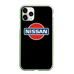 Чехол iPhone 11 Pro матовый Nissan auto, цвет: 3D-салатовый