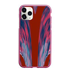 Чехол iPhone 11 Pro матовый Глиняные облака, цвет: 3D-малиновый