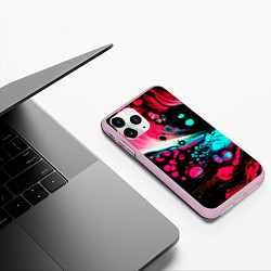 Чехол iPhone 11 Pro матовый Пигмент, цвет: 3D-розовый — фото 2