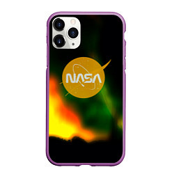 Чехол iPhone 11 Pro матовый Nasa spacestar, цвет: 3D-фиолетовый