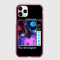 Чехол iPhone 11 Pro матовый Сатору Годжо сильнейший, цвет: 3D-малиновый