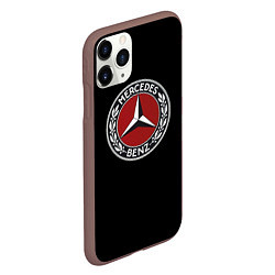 Чехол iPhone 11 Pro матовый Mercedes auto sport car, цвет: 3D-коричневый — фото 2