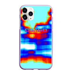 Чехол iPhone 11 Pro матовый Cs go gradient skin, цвет: 3D-светло-сиреневый