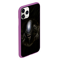Чехол iPhone 11 Pro матовый Чужой ксеноморф, цвет: 3D-фиолетовый — фото 2
