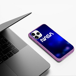 Чехол iPhone 11 Pro матовый Nasa звёздное небо, цвет: 3D-фиолетовый — фото 2