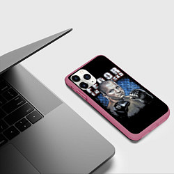 Чехол iPhone 11 Pro матовый Фёдор Емельяненко - последний император, цвет: 3D-малиновый — фото 2