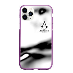 Чехол iPhone 11 Pro матовый Assassins Creed logo texture, цвет: 3D-фиолетовый