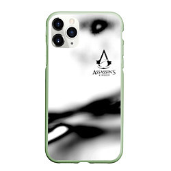 Чехол iPhone 11 Pro матовый Assassins Creed logo texture, цвет: 3D-салатовый