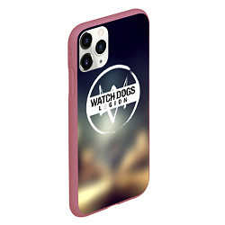 Чехол iPhone 11 Pro матовый Watch Dogs легион, цвет: 3D-малиновый — фото 2