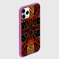 Чехол iPhone 11 Pro матовый Орнамент в скандинавском стиле, цвет: 3D-фиолетовый — фото 2