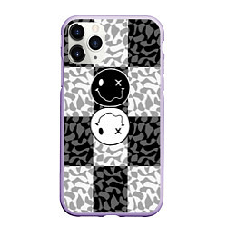 Чехол iPhone 11 Pro матовый Smile chaos, цвет: 3D-светло-сиреневый