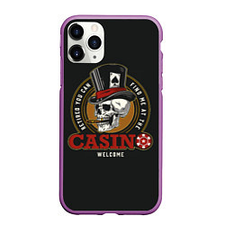 Чехол iPhone 11 Pro матовый Casino, цвет: 3D-фиолетовый