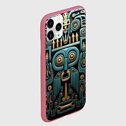 Чехол iPhone 11 Pro матовый Рисунок в египетском стиле, цвет: 3D-малиновый — фото 2