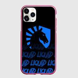 Чехол iPhone 11 Pro матовый Team Liquid style, цвет: 3D-малиновый
