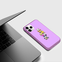 Чехол iPhone 11 Pro матовый Skzoo друг за другом, цвет: 3D-фиолетовый — фото 2