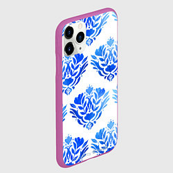 Чехол iPhone 11 Pro матовый Floral pattern - watercolor, цвет: 3D-фиолетовый — фото 2