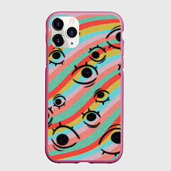 Чехол iPhone 11 Pro матовый Not to panic, цвет: 3D-малиновый