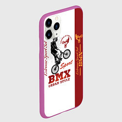 Чехол iPhone 11 Pro матовый BMX urban style, цвет: 3D-фиолетовый — фото 2
