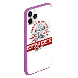 Чехол iPhone 11 Pro матовый Extreme sport, цвет: 3D-фиолетовый — фото 2