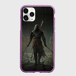 Чехол iPhone 11 Pro матовый Герой assassins creed jade