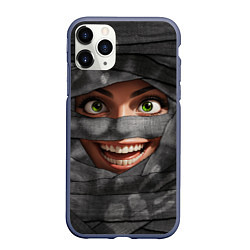 Чехол iPhone 11 Pro матовый Бандаж мумии темный, цвет: 3D-серый