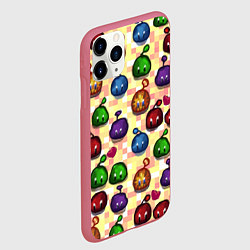 Чехол iPhone 11 Pro матовый Stardew Valley: slimes, цвет: 3D-малиновый — фото 2