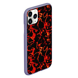 Чехол iPhone 11 Pro матовый Магма инферно, цвет: 3D-серый — фото 2