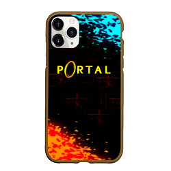 Чехол iPhone 11 Pro матовый Portal x Half life, цвет: 3D-коричневый
