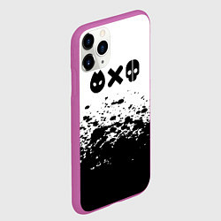Чехол iPhone 11 Pro матовый Любовь смерь и роботы, цвет: 3D-фиолетовый — фото 2