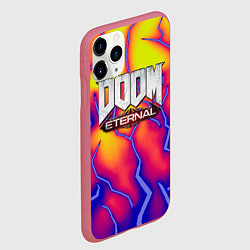 Чехол iPhone 11 Pro матовый Doom eternal srotm shadow, цвет: 3D-малиновый — фото 2
