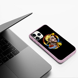 Чехол iPhone 11 Pro матовый Lil Peep music, цвет: 3D-розовый — фото 2