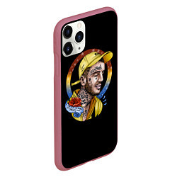 Чехол iPhone 11 Pro матовый Lil Peep music, цвет: 3D-малиновый — фото 2