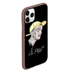 Чехол iPhone 11 Pro матовый Lil Peep rap steel, цвет: 3D-коричневый — фото 2